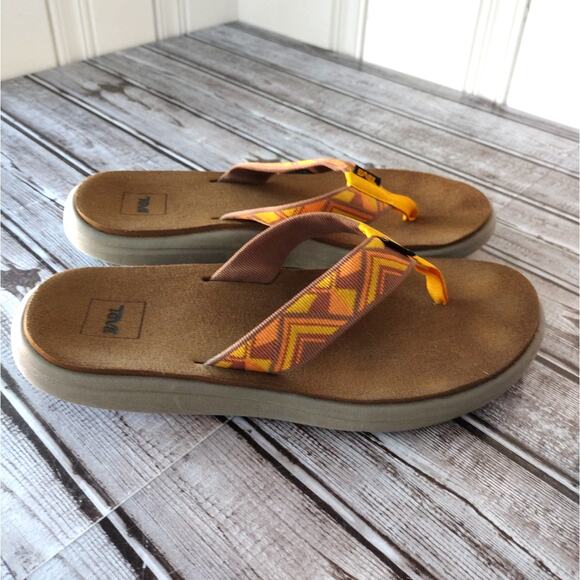 Teva Voya Flip-Flops in Cayambe Sunflower Women's 8 #1019040 - Picture 2 of 12